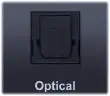 Optical fiber and coaxial digial sound output