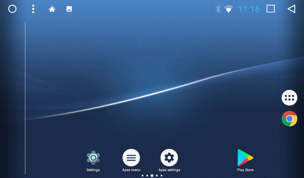 Apex launcher after installing