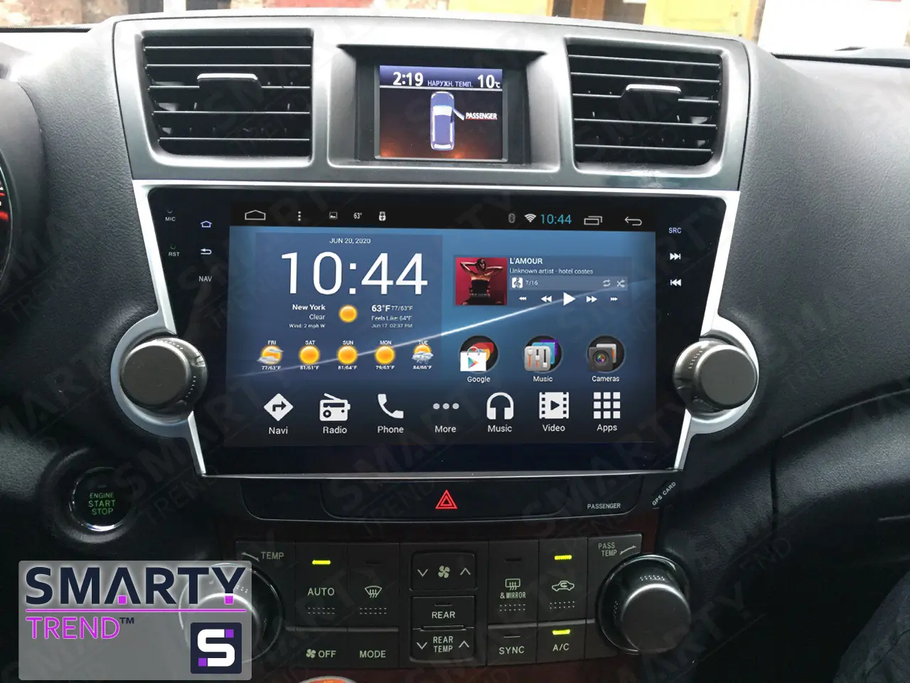 Toyota Highlander Android head unit , Full-touch 10.1 "Android 4.4.4 - SMARTY Trend.