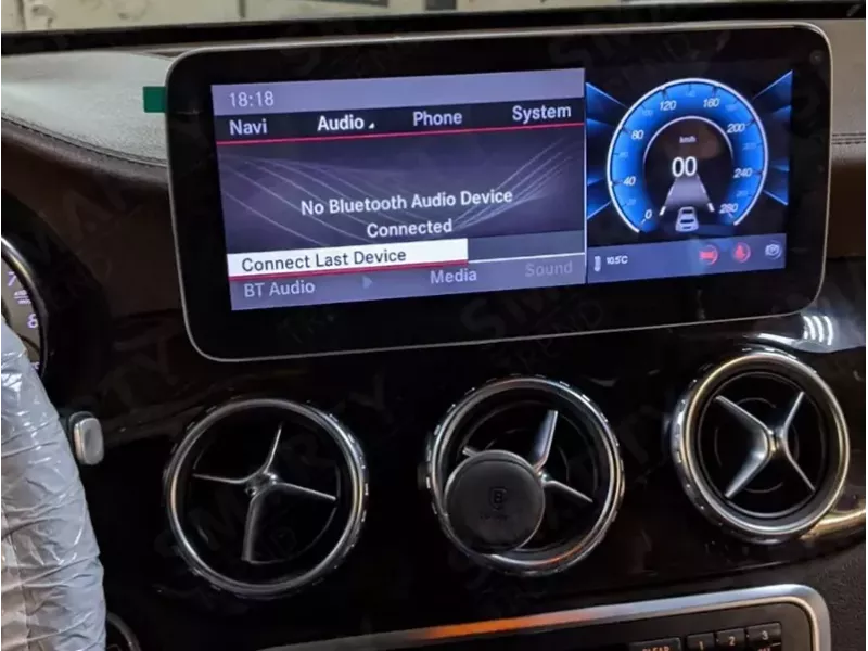 Adesivi Pulsanti Auto Per Mercedes Classe A/B/E/GLA/GLE/GLB/CLA - Copri Manopola Multimediale (Blu)
