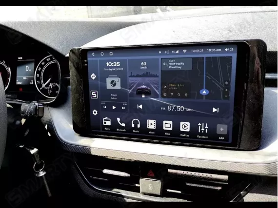 Skoda Scala (2019+) Samochodowy Android stereo Apple CarPlay