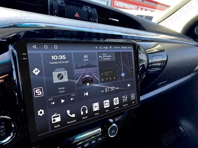 Autoradio Android 14 Pour Toyota Hilux 2015-2020 - 10.1" IPS, 6Go RAM, CarPlay, Android Auto, DAB+