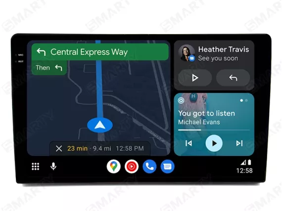 10.1-inches universal (One-din adjustable) Android Auto