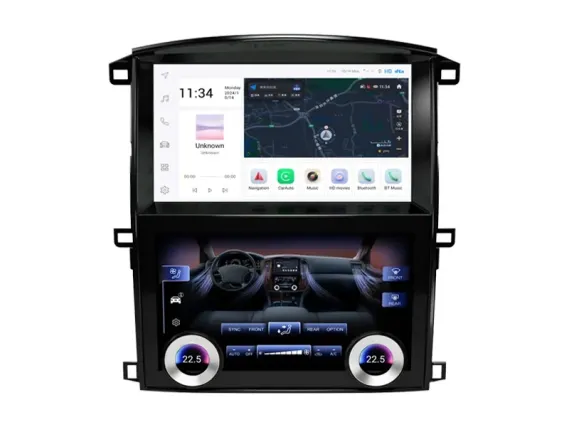 Toyota LC 100 (2002-2007) Radio para coche Android - dual screen