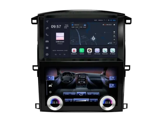 Toyota LC 100 (2002-2007) Radio para coche Android - dual screen