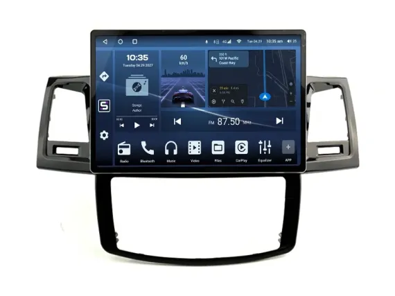 Toyota Fortuner 2004-2015 Android car radio Apple CarPlay 12.5" screen