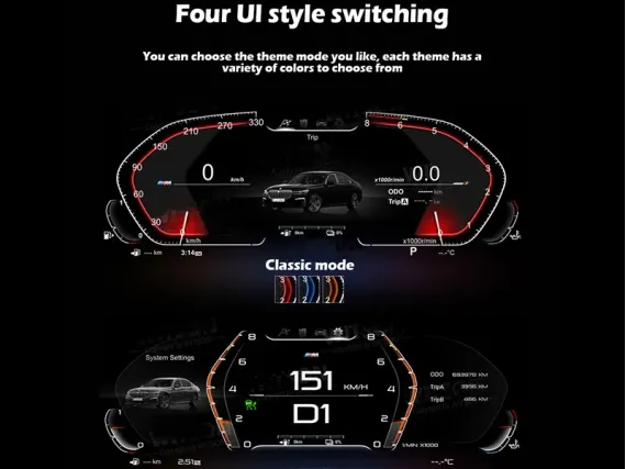 BMW 5 F10/F11, M5 (2010-2017) Digital Instrument Cluster | Plug & Play