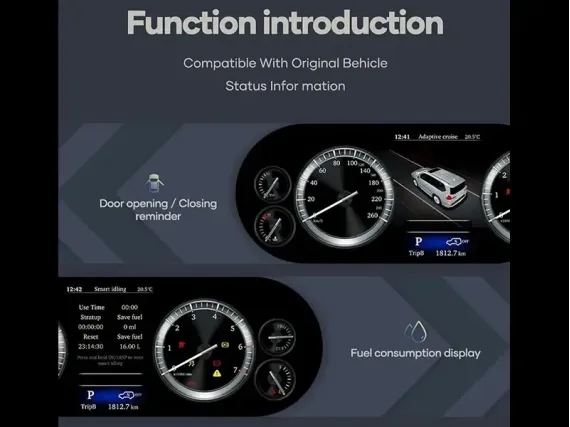 Painel de instrumentos digital Toyota LC Prado 150 (2013+) | Plug&Play