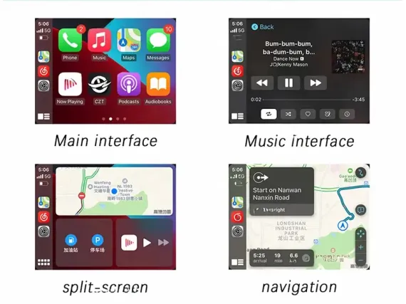 CarPlay e Android Auto sem fios para ecrã original Cadillac SRX 2010+