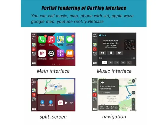 Kabelloses CarPlay & Android Auto für Jeep Cherokee OEM-Bildschirm