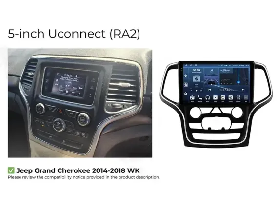 Jeep Grand Cherokee (2014+) Android Autoradio Apple CarPlay