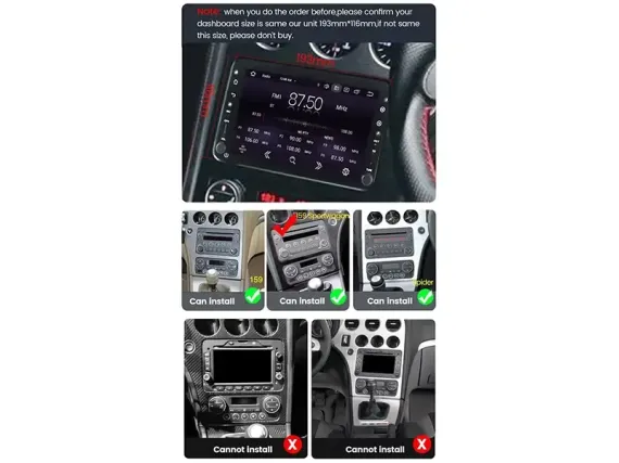 Alfa Romeo Spider/Brera/Sportwagon 159 (2006-2012) Android head unit