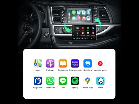 CarPlay и Android Auto wireless per schermo originale Toyota Alphard