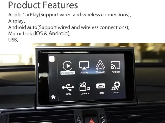 Wireless CarPlay & Android Auto for Audi A4/S4/RS4 (2007+) OEM Screen