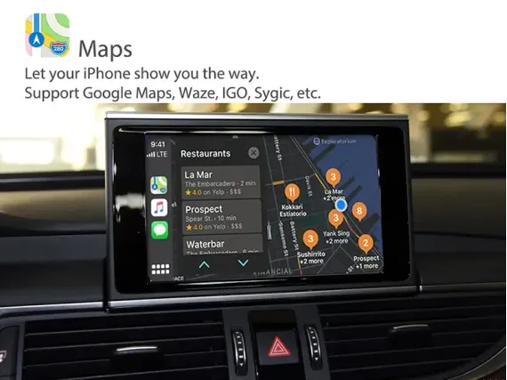 Wireless CarPlay & Android Auto for Audi A6/S6 (2011-2018) OEM Screen