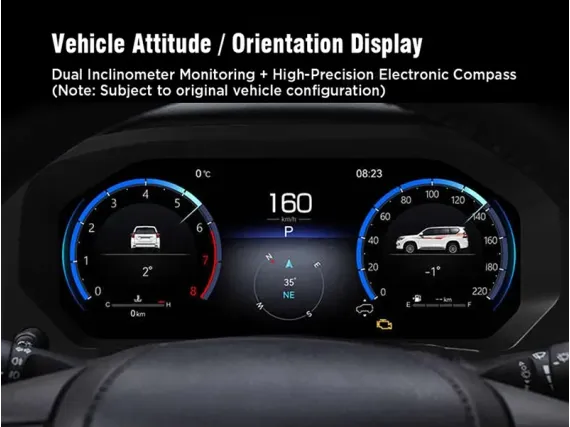 Toyota LC 200 (2015-2021) Digital Instrument Cluster | Plug & Play