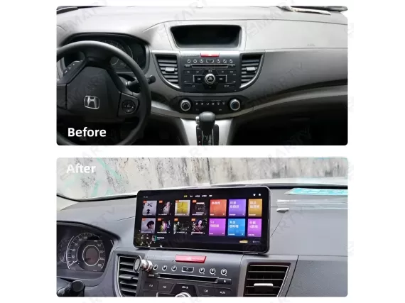 Магнитола для Honda CR-V 4 (2012-2017) - Top screen - 12.3 дюйма Андроид CarPlay