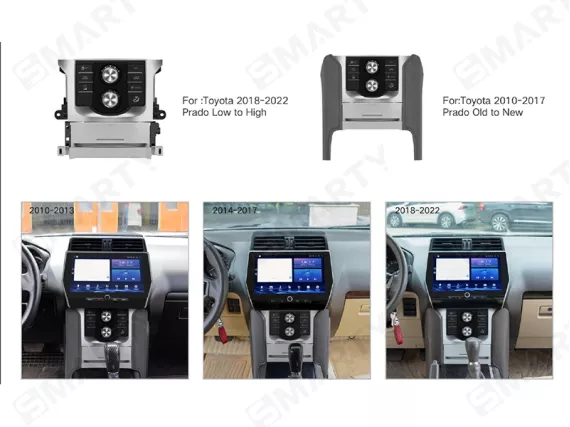 Toyota LC Prado 150 (2017-2023) Air Conditioner panel big screen