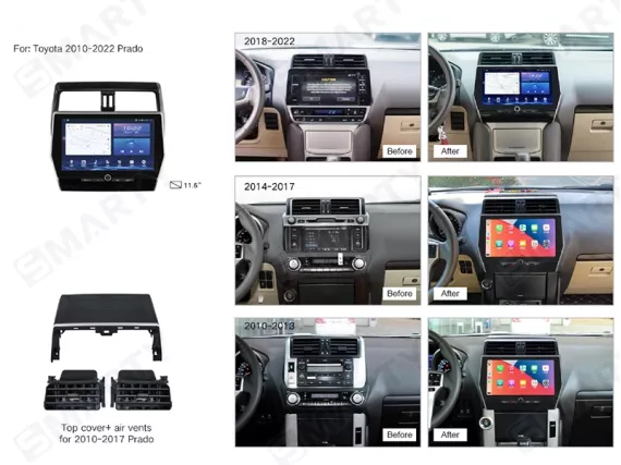Toyota LC Prado 150 (2017-2023) Android car radio