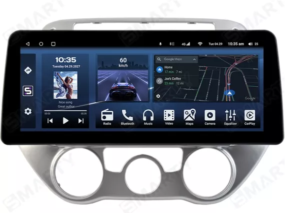 Hyundai i20 1 Gen PB (2008-2012) Android car radio CarPlay - 12.3 inch