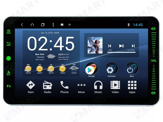1-DIN Universal Android car radio - 10.1 inches
