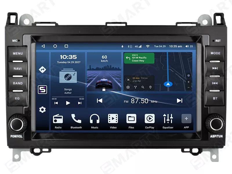 Autoradio Android 13 Per Mercedes Classe A W169 / B W245 / Viano / Vito W639 / Sprinter W906, 7 Pollici, 4+64GB, CarPlay Wireless, GPS, DSP
