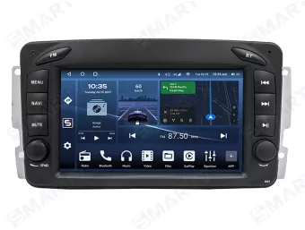 Cornice Radio Doppio DIN Per Mercedes Classe C W203, CLK C209, Viano Vito – Nera