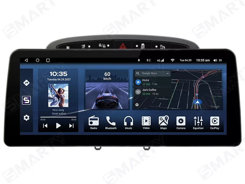 Autoradio Android 9" Pour Peugeot 308/408 2010-2013 - CarPlay/Android Auto Sans Fil, GPS, DAB+, 4Go/64Go