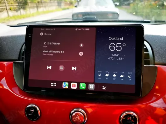 Fiat 500 (2007-2015) Android car radio Apple CarPlay