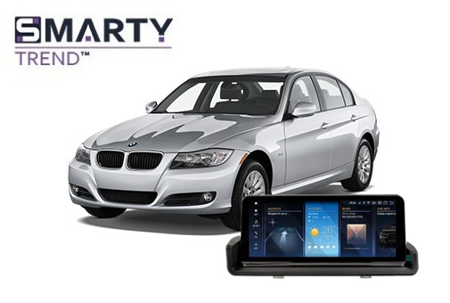BMW 3 E90 без оригинального экрана (2005-2014) установлена магнитола на Андроиде - 12,3 дюйма