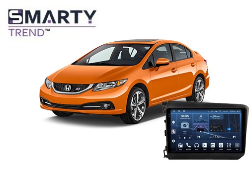 Honda Civic 9 Gen (2012-2015) installed Android head unit  