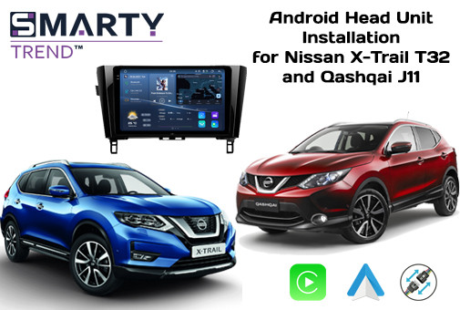 Android-Radio Einbau für Nissan X-Trail T32 und Qashqai J11