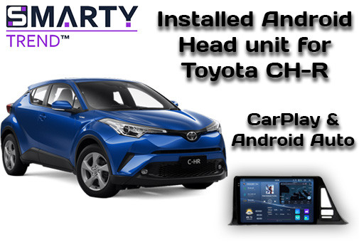 Guia de Instalação de Central Multimídia Android 15 para Toyota C-HR (2016-2023): SMARTY Trend 2K QLED com CarPlay e I