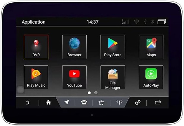 Apps screen for Land Rover MTK
