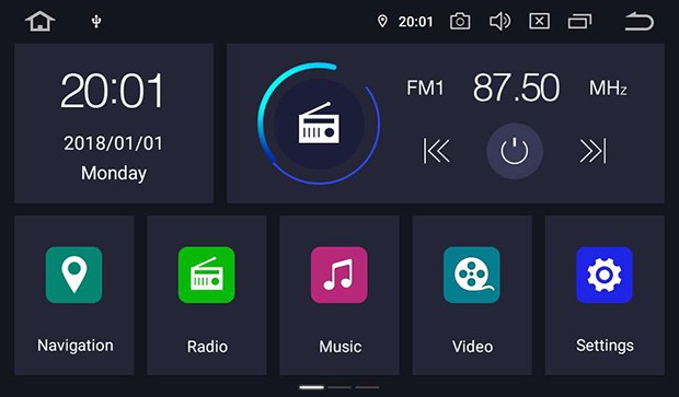 Home screen OEM PX5 units - dark